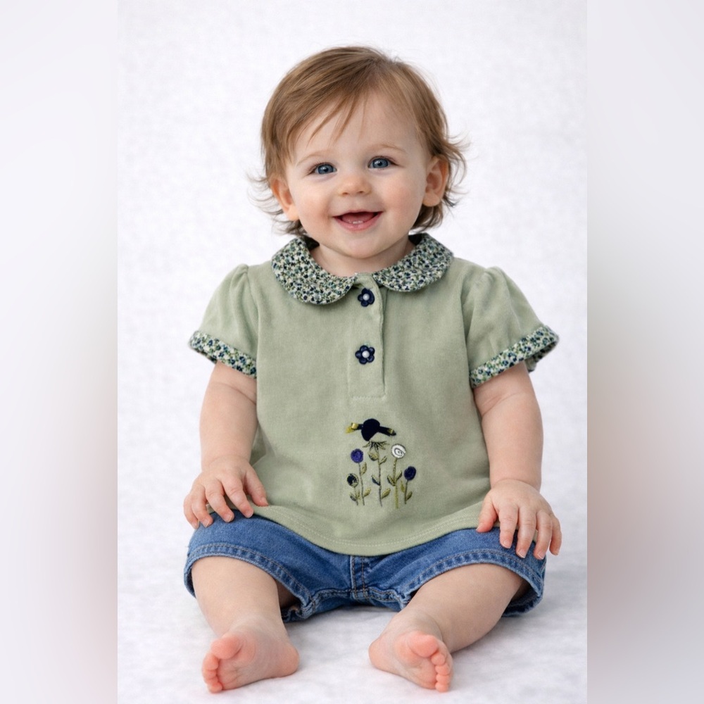 ❤️4 for $25❤️ Vintage‎ floral embroidered top 6 M